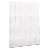 Reveal Clear Literature Displays, 24 Compartments, 30w X 2d X 41h, Clear