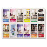 Reveal Clear Literature Displays, 24 Compartments, 30w X 2d X 41h, Clear