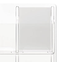 Reveal Clear Literature Displays, 9 Compartments, 30w X 2d X 36.75h, Clear