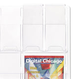 Reveal Clear Literature Displays, 12 Compartments, 30w X 2d X 34.75h, Clear
