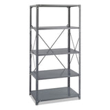 Commercial Steel Shelving Unit, Five-shelf, 36w X 24d X 75h, Dark Gray