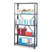 Commercial Steel Shelving Unit, Six-shelf, 36w X 12d X 75h, Dark Gray