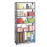 Commercial Steel Shelving Unit, Six-shelf, 36w X 12d X 75h, Dark Gray