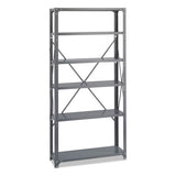 Commercial Steel Shelving Unit, Six-shelf, 36w X 12d X 75h, Dark Gray