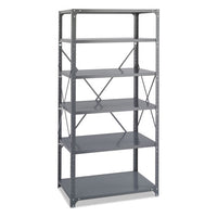 Commercial Steel Shelving Unit, Six-shelf, 36w X 24d X 75h, Dark Gray