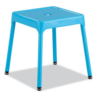 Steel Guest Stool, Backless, Supports Up To 275 Lb, 15" To 15.5" Seat Height, Baby Blueseat/base, Ships In 1-3 Business Days