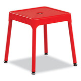 Steel Guest Stool, Backless, Supports Up To 275 Lb, 15" To 15.5" Seat Height, Red Seat/base, Ships In 1-3 Business Days
