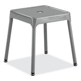Steel Guest Stool, Backless, Supports Up To 275 Lb, 15" To 15.5" Seat Height, Silver Seat/base, Ships In 1-3 Business Days