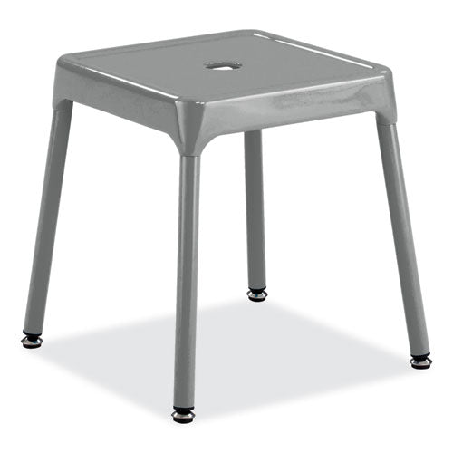 Steel Guest Stool, Backless, Supports Up To 275 Lb, 15" To 15.5" Seat Height, Silver Seat/base, Ships In 1-3 Business Days