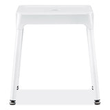 Steel Guest Stool, Backless, Supports Up To 275 Lb, 15" To 15.5" Seat Height, White Seat/base, Ships In 1-3 Business Days