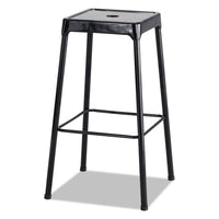 Bar-height Steel Stool, 29" Seat Height, Supports Up To 250 Lbs., Black Seat-black Back, Black Base