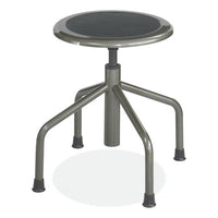 Diesel Low Base Stool, Backless, Supports Up To 250 Lb, 16" To 22" High Black Seat, Pewter Base, Ships In 1-3 Business Days
