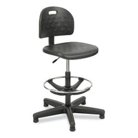 Soft Tough Economy Workbench Chair, Supports 250 Lb, 22" To 32" High Black Seat, Black Back/base, Ships In 1-3 Business Days