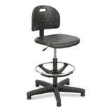 Soft Tough Economy Workbench Chair, Supports 250 Lb, 22" To 32" High Black Seat, Black Back/base, Ships In 1-3 Business Days