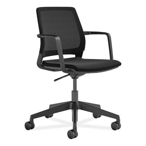 Medina Conference Chair, Supports Up To 300 Lb, 17" To 22" Seat Height, Black Seat/back/base, Ships In 1-3 Business Days
