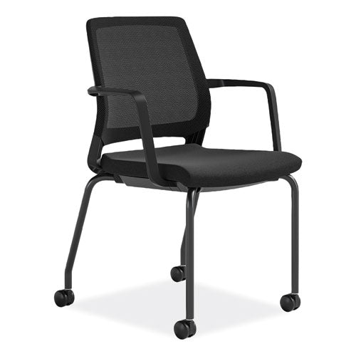 Medina Guest Chair, Supports Up To 275 Lb, 18" Seat Height, Black Seat/back/base, Ships In 1-3 Business Days