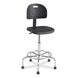 Workfit Economy Industrial Chair, Up To 400 Lb, 22" To 30" High Black Seat/back, Silver Base, Ships In 1-3 Business Days
