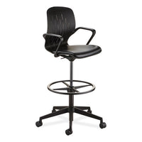 Shell Extended-height Chair, Supports Up To 275 Lb, 22" To 32" High Black Seat, Black Back/base, Ships In 1-3 Business Days