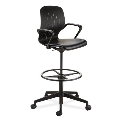 Shell Extended-height Chair, Supports Up To 275 Lb, 22" To 32" High Black Seat, Black Back/base, Ships In 1-3 Business Days