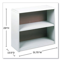 Valuemate Economy Bookcase, Two-shelf, 31.75w X 13.5d X 28h, Gray, Ships In 1-3 Business Days