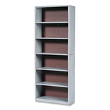 Valuemate Economy Bookcase, Six-shelf, 31.75w X 13.5d X 80h, Gray, Ships In 1-3 Business Days