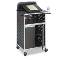 Scoot Multipurpose Lectern, 28.75w X 22d X 49.75h, Black-silver