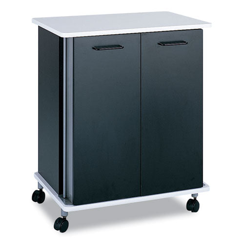 Refreshment Stand, Engineered Wood, 9 Shelves, 29.5" X 22.75" X 33.25", Black/white, Ships In 1-3 Business Days