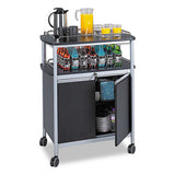 Mobile Beverage Cart, 33.5w X 21.75d X 43h, Black