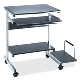 Eastwinds Series Portrait Pc Desk Cart, 36" X 19.25" X 31", Anthracite, Ships In 1-3 Business Days