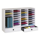 Wood Adjustable Literature Organizer, 32 Compartments, 39.25 X 11.75 X 25.25, Gray