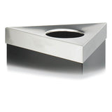 Trifecta Waste Receptacle Lid, No Inscription, 20w X 20d X 3h, Stainless Steel, Ships In 1-3 Business Days