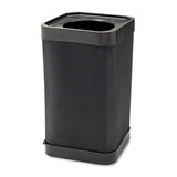 At-your Disposal Top-open Waste Receptacle, Square, Polyethylene, 38 Gal, Black