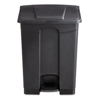 Large Capacity Plastic Step-on Receptacle, 17 Gal, Black