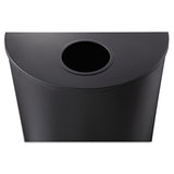 Half-round Receptacle, Half-round, Steel, 12.5 Gal, Black