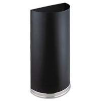 Half-round Receptacle, Half-round, Steel, 12.5 Gal, Black