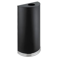 Half-round Receptacle, Half-round, Steel, 12.5 Gal, Black