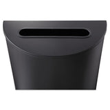 Half-round Receptacle, Half-round, Steel, 12.5 Gal, Black