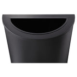 Half-round Receptacle, Half-round, Steel, 12.5 Gal, Black