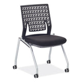Thesis Training Chair W/flex Back, Support Up To 250 Lb, 18" High Black Seat, Gray Base, 2/carton, Ships In 1-3 Business Days