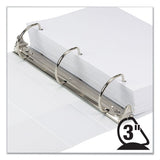 Earth's Choice Biobased D-ring View Binder, 3 Rings, 3" Capacity, 11 X 8.5, White