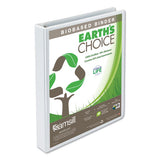 Earth's Choice Biobased Round Ring View Binder, 3 Rings, 1" Capacity, 11 X 8.5, White