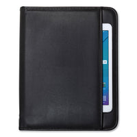 Professional Zippered Pad Holder, Pockets-slots, Writing Pad, Black