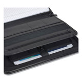 Professional Zippered Pad Holder, Pockets-slots, Writing Pad, Black