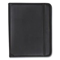 Professional Zippered Pad Holder, Pockets-slots, Writing Pad, Black