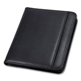 Professional Zippered Pad Holder, Pockets-slots, Writing Pad, Black