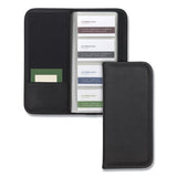 Professional Vinyl Business Card File, 160 Card Cap, 2 X 3 1-2 Cards, Black
