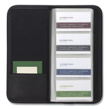 Professional Vinyl Business Card File, 160 Card Cap, 2 X 3 1-2 Cards, Black