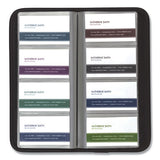 Professional Vinyl Business Card File, 160 Card Cap, 2 X 3 1-2 Cards, Black