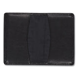 Regal Leather Business Card Wallet, 25 Card Capacity, 2 X 3 1-2 Cards, Black