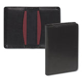 Regal Leather Business Card Wallet, 25 Card Capacity, 2 X 3 1-2 Cards, Black